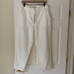 Madewell white cropped pants